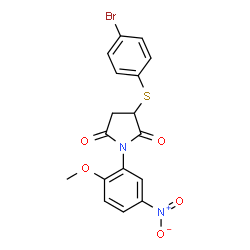 3-[(4-BROMOPHENYL)SULFANYL]-1-(2-METHOXY-5-NITROPHENYL)DIHYDRO-1H-PYRROLE-2,5-DIONE Structure