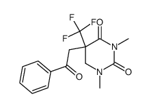 1,3-Dimethyl-5-(2-oxo-2-phenyl-ethyl)-5-trifluoromethyl-dihydro-pyrimidine-2,4-dione结构式