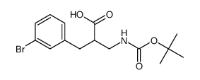 2-N-BOC-2-AMINOMETHYL-3-(3-BROMO-PHENYL)-PROPIONIC ACID Structure