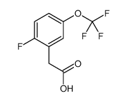 [2-Fluoro-5-(trifluoromethoxy)phenyl]acetic acid结构式