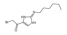 2-bromo-1-[2-(hexylamino)-1H-imidazol-5-yl]ethanone结构式