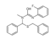 1-[benzylsulfanyl(phenyl)methyl]-3-(2-fluorophenyl)-1-methylurea Structure