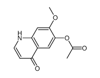 acetic acid 7-methoxy-4-oxo-1,4-dihydro-quinolin-6-yl ester Structure