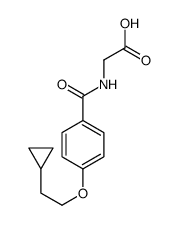 2-[[4-(2-cyclopropylethoxy)benzoyl]amino]acetic acid Structure