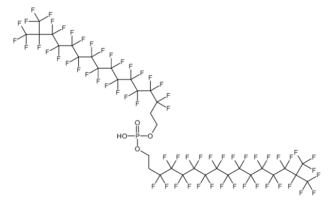 bis[3,3,4,4,5,5,6,6,7,7,8,8,9,9,10,10,11,11,12,12,13,13,14,14,15,16,16,16-octacosafluoro-15-(trifluoromethyl)hexadecyl] hydrogen phosphate structure