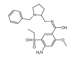 4-amino-N-[(1-benzyl-2-pyrrolidinyl)methyl]-5-(ethylsulphonyl)-2-methoxybenzamide结构式