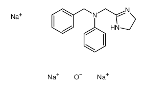 trisodium phosphate, compound with N-benzyl-4,5-dihydro-N-phenyl-1H-imidazole-2-methylamine (1:1) structure