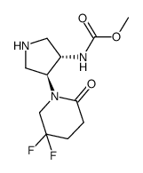 Methyl (3S,4S)-4-(5,5-difluoro-2-oxopiperidin-1-yl)pyrrolidin-3-ylcarbamate Structure