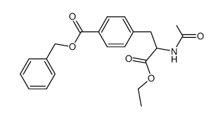 p-Benzyloxycarbonyl-N-acetyl-phenylalanin-ethylester Structure