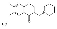 6,7-dimethyl-2-(piperidin-1-ium-1-ylmethyl)-3,4-dihydro-2H-naphthalen-1-one,chloride结构式