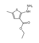 3-Thiophenecarboxylicacid,2-hydrazino-5-methyl-,ethylester(9CI) Structure