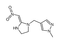 1-methyl-4-[[(2Z)-2-(nitromethylidene)imidazolidin-1-yl]methyl]pyrazole Structure