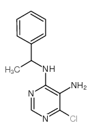 6-氯-n4-(1-苯基-乙基)-嘧啶-4,5-二胺结构式