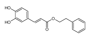 (E)-Phenethyl 3-(3,4-dihydroxyphenyl)acrylate Structure