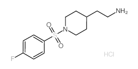 (2-{1-[(4-Fluorophenyl)sulfonyl]piperidin-4-yl}ethyl)amine hydrochloride Structure