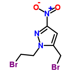 1-(2-Bromoethyl)-5-(bromomethyl)-3-nitro-1H-pyrazole结构式