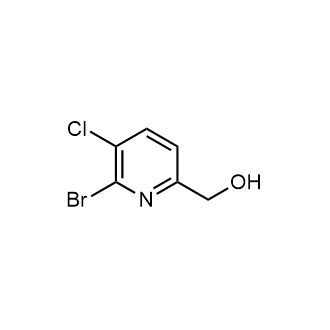 6-溴-5-氯-2-吡啶甲醇结构式