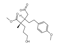 methyl (3S,4S)-7-hydroxy-1-(p-methoxyphenyl)-4-methyl-3-nitromethylheptane-4-carboxylate结构式