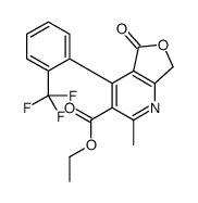 ethyl 2-methyl-5-oxo-4-[2-(trifluoromethyl)phenyl]-7H-furo[3,4-b]pyridine-3-carboxylate Structure