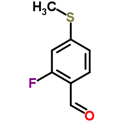 2-Fluoro-4-(methylthio)benzaldehyde结构式