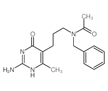 Acetamide,N-[3-(2-amino-1,6-dihydro-4-methyl-6-oxo-5-pyrimidinyl)propyl]-N-(phenylmethyl)-结构式