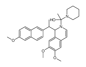 1-[6,7-dimethoxy-1-[1-(6-methoxynaphthalen-2-yl)ethyl]-1H-isoquinolin-2-yl]-1-piperidin-1-ylethanol结构式