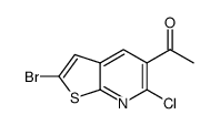 1-(2-bromo-6-chlorothieno[2,3-b]pyridin-5-yl)ethanone结构式