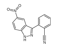 2-(5-Nitro-1H-indazol-3-yl)benzonitrile Structure