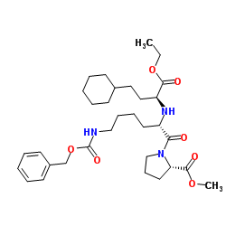 N-Benzyloxycarbonyl Lisinopril Cyclohexyl Analogue Ethyl Methyl Diester Structure