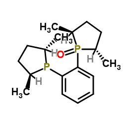 [1-(2S,5S)-2,5-二甲基磷杂环戊烷基]-[2-(2S,5S)-2,5-二甲基磷杂环戊烷-1-氧化物]苯结构式