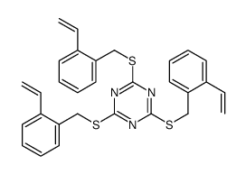 2,4,6-tris[(2-ethenylphenyl)methylsulfanyl]-1,3,5-triazine Structure