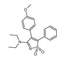 3-(diethylamino)-4-(4-methoxyphenyl)-5-phenylisothiazole 1,1-dioxide结构式