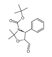 tert-butyl (4S,5R)-5-formyl-2,2-dimethyl-4-phenyloxazolidine-3-carboxylate结构式