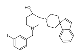 (3S,4S)-1-[(3-iodophenyl)methyl]-3-spiro[indene-1,4'-piperidine]-1'-ylpiperidin-4-ol Structure