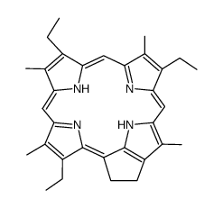 131,132-Dihydro-2,7,12,18-tetramethyl-3,8,17-triethyl-21H,23H-cyclopenta[mn]porphyrin Structure