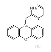 phenoxarsinin-10-yl N'-prop-2-enylcarbamimidothioate,hydrochloride Structure