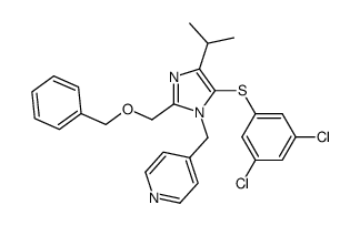 2-Benzyloxymethyl-5-(3,5-dichlorophenylthio)-4-isopropyl-1-(pyridin-4-yl)methyl-1H-imidazole Structure