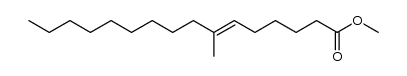 7-methyl-6-hexadecenoate结构式