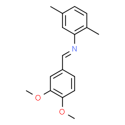 N-(3,4-dimethoxybenzylidene)-2,5-dimethylaniline结构式