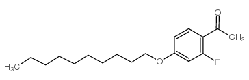 4-N-decyl氧基-2-氟苯乙酮结构式