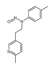 4-methyl-N-[2-(6-methylpyridin-3-yl)ethyl]-N-nitrosoaniline结构式