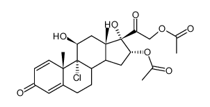 16α,21-diacetoxy-9-chloro-11β,17-dihydroxy-pregna-1,4-diene-3,20-dione Structure