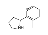 3-甲基-4-(吡咯烷-2-基)吡啶结构式