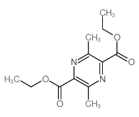 2,5-Pyrazinedicarboxylicacid, 3,6-dimethyl-, 2,5-diethyl ester结构式