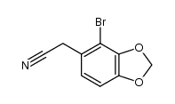 2-bromo-3,4-(methylenedioxy)phenylacetonitrile结构式