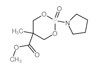 1,3,2-Dioxaphosphorinane-5-carboxylicacid, 5-methyl-2-(1-pyrrolidinyl)-, methyl ester, 2-oxide structure