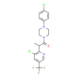 1-[4-(4-CHLOROPHENYL)PIPERAZINO]-2-[3-CHLORO-5-(TRIFLUOROMETHYL)-2-PYRIDINYL]-1-PROPANONE结构式