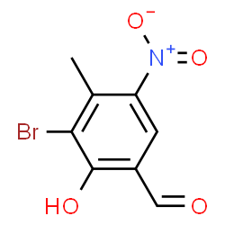 3-BROMO-2-HYDROXY-4-METHYL-5-NITRO-BENZALDEHYDE structure