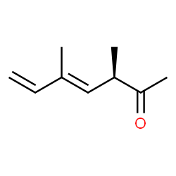 4,6-Heptadien-2-one, 3,5-dimethyl-, (3R,4E)- (9CI) structure