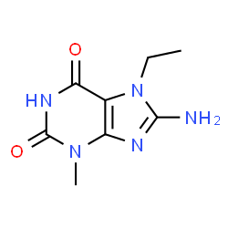 1H-Purine-2,6-dione,8-amino-7-ethyl-3,7-dihydro-3-methyl-(9CI)结构式